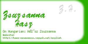 zsuzsanna hasz business card